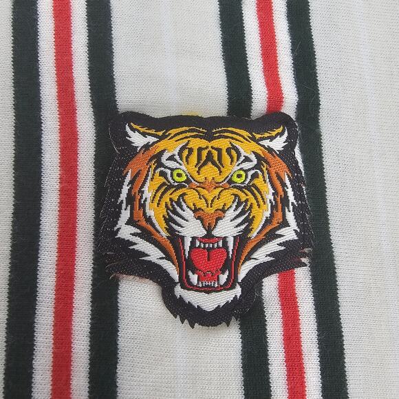 Denim & Flower D & F Rick Singh Striped Tiger crewneck t-shirt Men's S 3003 - Picture 3 of 9